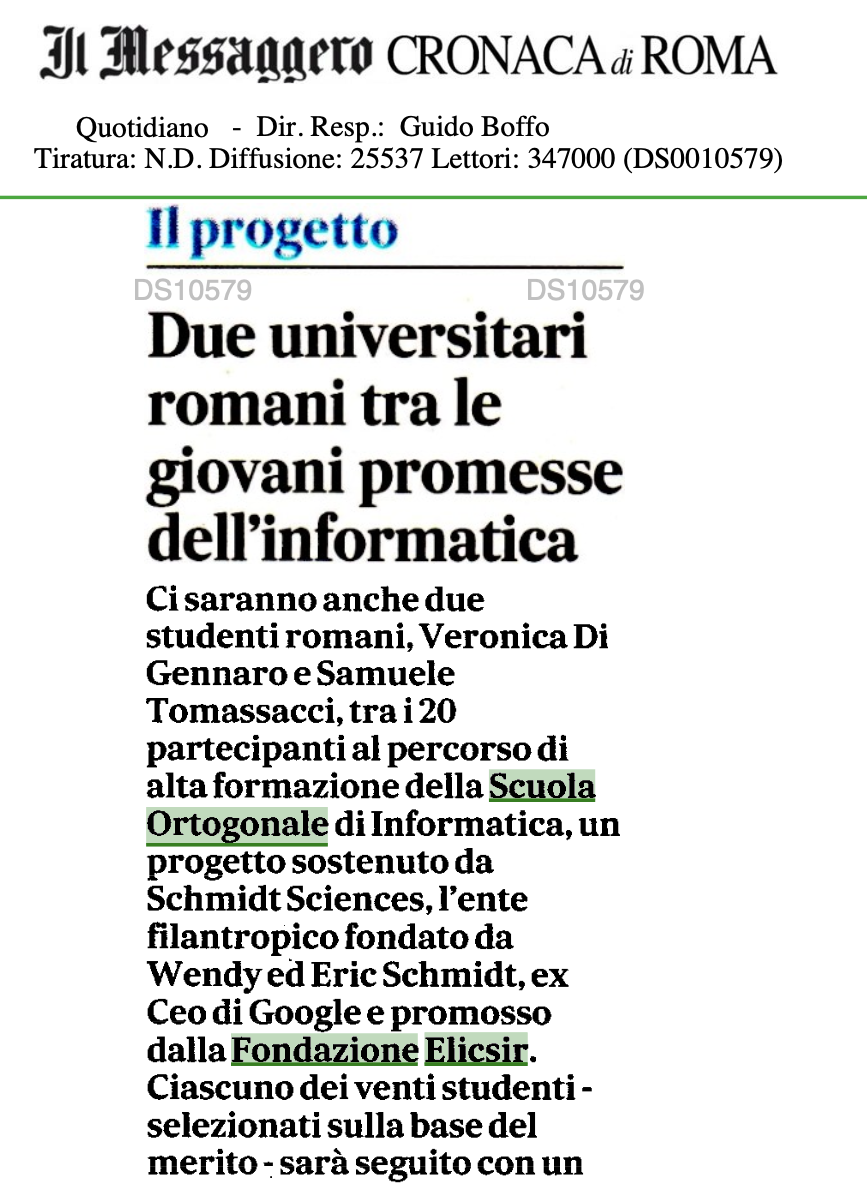 Due universitari romani tra le giovani promesse dell'informatica